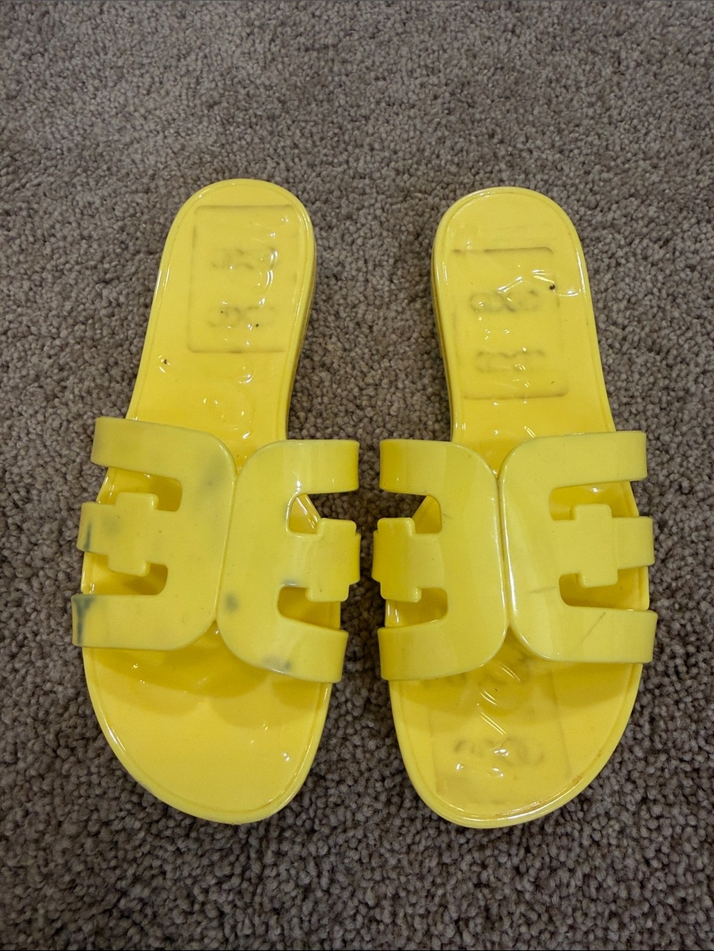 Sam Edelman Yellow Girls' Slide Sandals